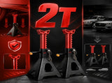 2 Ton Jack Stands Pair, HeavyDuty Adjustable Steel Car Jack Stands with Locking Pin, Safety Support 08338052