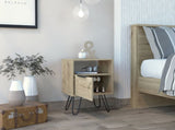 Light Oak 1-Shelf 1-Drawer Nightstand B06280480