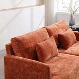 COOLMORE Mid Century Modern chenille Fabric Loveseat sofa, 2-Seat Upholstered Loveseat Sofa Modern W395P151899