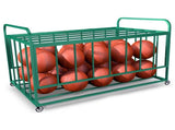 Ball Storage Cart, Basketball or Volleyball Storage Bin with Wheels, Basketball Holder Cage for 86078278