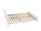 Queen Single Bunk Painted Melamine Veneer & Pine MDF Frame Vertical Striped Decorative 20571204