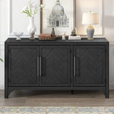U_Style Designed Storage Cabinet Sideboard with MDFPine veneer , Adjustable Shelves, Suitable for N711P283696B