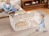 6-Panel HDPE Dog Playpen - Convertible Design , Lockable Door, Suction Cups Ground 55478719