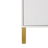 Modern sideboard with Four Doors, Metal handles & Legs and Adjustable Shelves Kitchen Cabinet 98598378