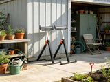 2 Pack Folding Roller Stand 27 to 43 Inch Adjustable Height Polished Steel Roller Head 05932922