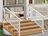 Outdoor 4 Level Iron Handrail Matte White 82162439