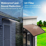 100 x 100 Household Application Door & Window Rain Cover Eaves Canopy Brown & 99785343