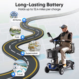 4 Wheel Electric Mobility with Lights, Powered Electric Mobility Scooter, Basket, Extended 74723603