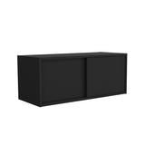 Note 32"W x 13" H Wall Cabinet with Sliding Doors , Wall Shelf, Storage Cabinet, Bedroom, Office, B070P238868