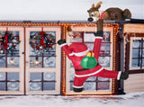8.5ft Inflatable Climbing Santa with Reindeer - Built-in LED Lights Weather-Resistant Polyester Xmas 39727604