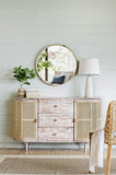 57x16x33" Tv Console With Cane Doors W2078P179493