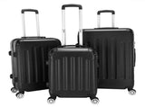 3-in-1 Portable ABS Trolley Case 20" / 24" / 28" Black 91923144