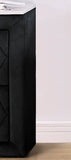 1pc Faux Marble Top Nightstand 2- Drawers Storage Gray Finish Button Tufted Faux Crystal Tufted B011P265734
