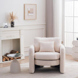 Round Corner Modern Dining Chair - Stylish Single Seat for Modern Spaces Beige W3206P298323