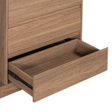 ZNTS Wardrobe with 4 Drawers and 3 Shelves,Espresso N820P196888P