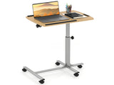 Adjustable Laptop Desk Cart, 24.5-36 Height & Tilt Angle Mobile Workstation with Lockable Wheels, 70898266