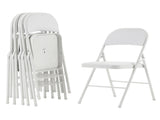 6pcs Elegant Foldable Iron & PVC Chairs for Convention & Exhibition White 59477551