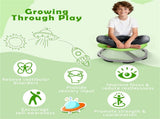 Green children's sensory rotating chair 360 &deg rotation, 220 pound capacity, planetary design, 37855844