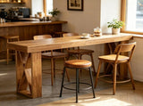 63" Rectangular Bar Table, Counter Height Pub Table with Industrial X-Frame 32639366