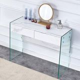 White environmental protection MDF minimalist dresser, desk, desktop computer desk, with double W1151P183696