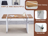 Modern style square dining table, medium-density fiberboard dining table, 55x31.5 inches, can be W1512P359375