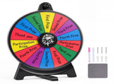 14-Slot Customizable Spinning Prize Wheel with Foldable Stand, Rewritable Tabletop Fortune Wheel 60013848