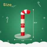 Christmas Cat Scratching Post, Cute Candy Cane Cat Scratcher with Sisal Scratching Post & Soft 87377269