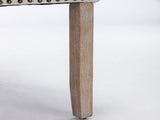 Modern, High-end Tufted Solid Wood Contemporary Flax Upholstered Dining Chair with Wood Legs 71781162
