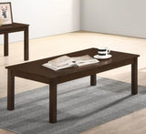 ZNTS Walnut / Brown Color Elegant 3pc Coffee Table Set 1x Coffee Table and 2x End Tables Living Room B011P237497