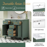 36'' Bathroom Vanity with Ceramic Sink Combo Set, Modern Freestanding Single Bathroom Cabinet with 4 N710P247494F