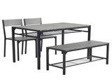 Dining Set for 4, Kitchen with 2 Chairs and a Bench, 4 Piece Kitchen 51333789