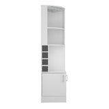 Syrah Corner Bar Cabinet, Two External Shelves White B070102687