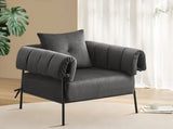 Upholstered Comfy Reading Chair, Modern Velvet Accent Chair,Large Lazy Arm Chair with Soft Cushion, T3593P362909