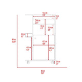 Columba Kitchen Cart, Single Door Cabinet, Four Caster B128P148689