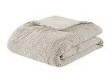 3 Piece Oversized Cotton Matelasse Comforter Set-Full/Queen B035P280375