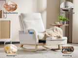 Modern Accent Rocking Chair Rocking Chair with Solid Wood Legs, Upholstered Nursery Glider Rocker, 88024389