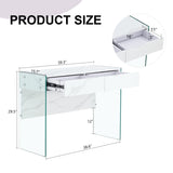White environmental protection MDF minimalist dresser, desk, desktop computer desk, with double W1151P183696