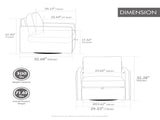 29.5''W Upholstered 360&deg Swivel Armchair with Hidden Storage, Comfy Diamond-Shape Tufted Armrests W3118P419159