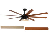 66 Inch Ceiling Fan With 6 Speed Wind 8 Dual Colors Blades Remote Control Reversible DC Motor With W934P211103