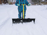 74*47cm Iron Yellow T-Handle Black Blade Adjustable Human-Powered Snow Plow 49055054