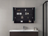 Medicine Cabinet, One Open Shelf, Three Interior Shelves, Black B097133184