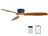 52-Inch Smart Ceiling Fan With Light and Remote,3 ABS Blades,18W Dimmable LED,With W934P336570