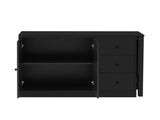 89.7''Wooden Sideboard with Extendable Table,Multifunctional Storage Cabinet with 2 Doors N711P334768B
