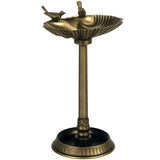 Bronze bird bath feeder with flowerpot base 90641002