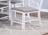 Counter Height Dining Table w Storage Shelve 4x Chairs Padded Seat Unique Design Back 5pc Dining Set B011P145833