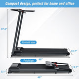 ZNTS NEW Folding Treadmills Walking Pad Treadmill for Home Office -2.5HP Walking Treadmill With Incline MS312896AAB