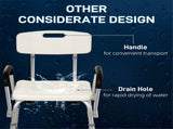 Adjustable Shower Bench with Removable Armrests, Medical-Grade Bath Chair for Elderly, Handicap & 56675645