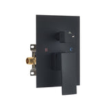 Waterfall Tub Handheld Shower Wall-Mount Tub Filler Handheld, Matte Black Bathtub Shower Faucet DSBB861MB