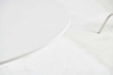 42.1"WHITE Table Mid-century Dining Table for 4-6 people With Round Mdf Table Top, Pedestal Dining W234122455