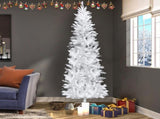 7.5ft Flocking Tied Light Christmas Tree 64917986